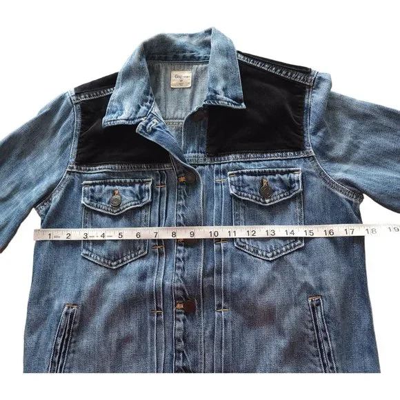 GAP Icon Denim jacket with black velvet patches - Picture 7 of 9